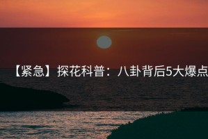 【紧急】探花科普：八卦背后5大爆点