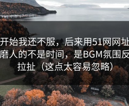 一开始我还不服，后来用51网网址最折磨人的不是时间，是BGM氛围反复拉扯（这点太容易忽略）