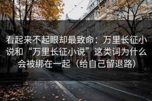 看起来不起眼却最致命：万里长征小说和“万里长征小说”这类词为什么会被绑在一起（给自己留退路）