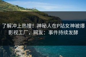 了解冲上热搜！神秘人在P站女神被爆影视工厂，网友：事件持续发酵