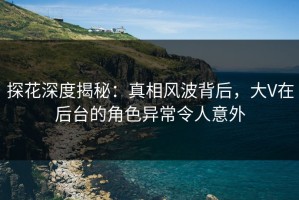 探花深度揭秘：真相风波背后，大V在后台的角色异常令人意外