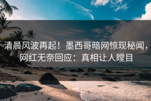 清晨风波再起！墨西哥暗网惊现秘闻，网红无奈回应：真相让人瞠目