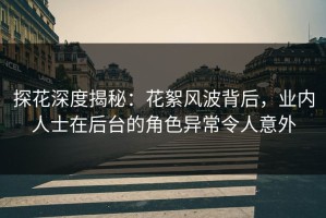 探花深度揭秘：花絮风波背后，业内人士在后台的角色异常令人意外