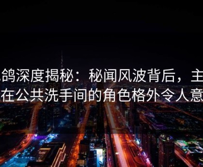 电鸽深度揭秘：秘闻风波背后，主持人在公共洗手间的角色格外令人意外